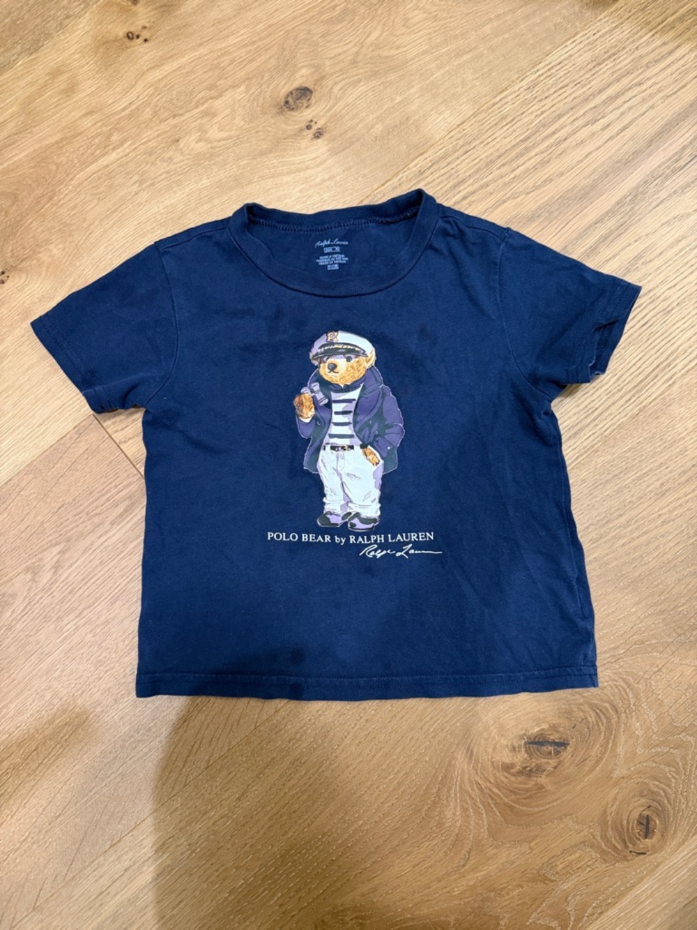 Polo by Ralph Lauren Navy Kids Polo Bear Graphic Tee